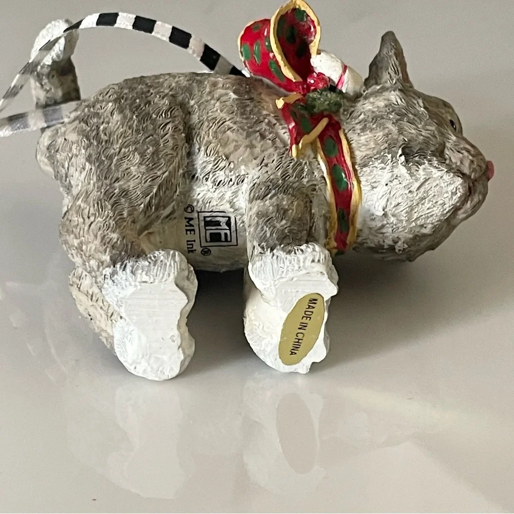 Cat with Bow Ornament by Mary Engelbreit